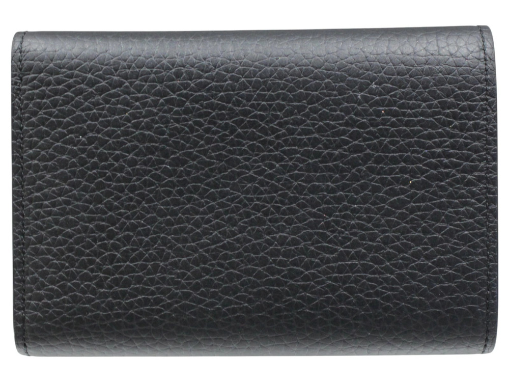 Louis Vuitton Tri Taurillon fold Portefeuille Capucines Black Compact Leather